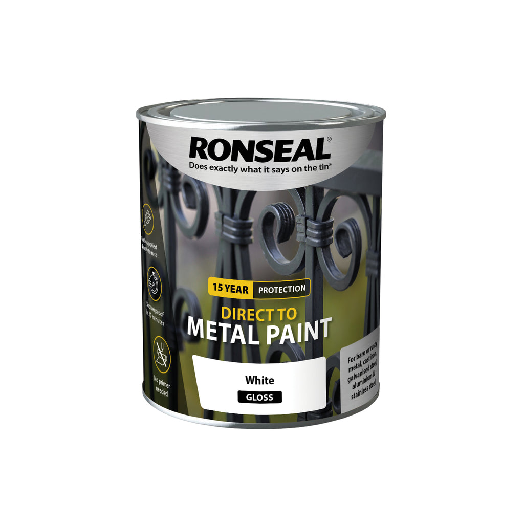 RONSEAL DIRECT TO METAL WHITE GLOSS 750ML