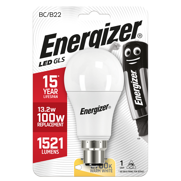 ENERGIZER 12.5W B22 LED GLS