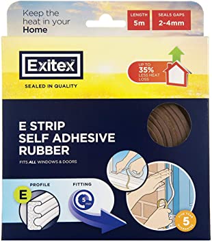 Exitex E Strip-5 m-Brown Draught Excluder