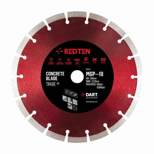 Dart Red Ten Trade 10" Diamond Blade 350 × 20