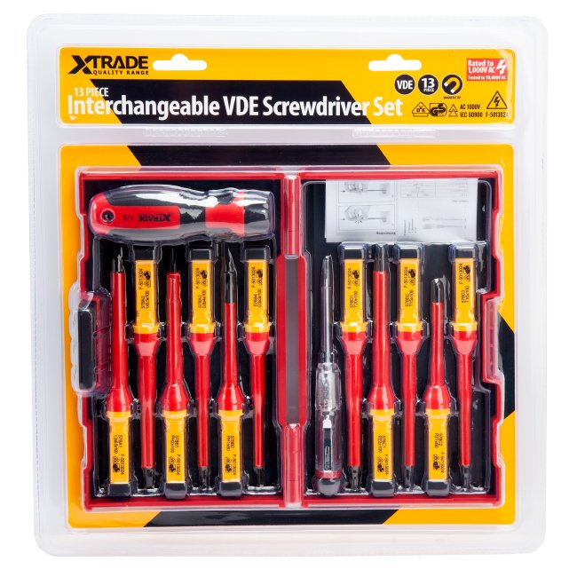 13-Piece Interchangeable VDE Screwdriver Set