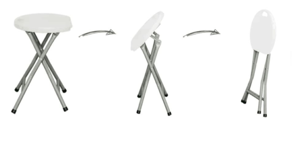Folding Stool - White