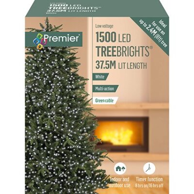1500 M-A Led TreeBrights Timer - White