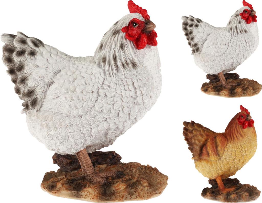 17x19cm Hen Polyresin