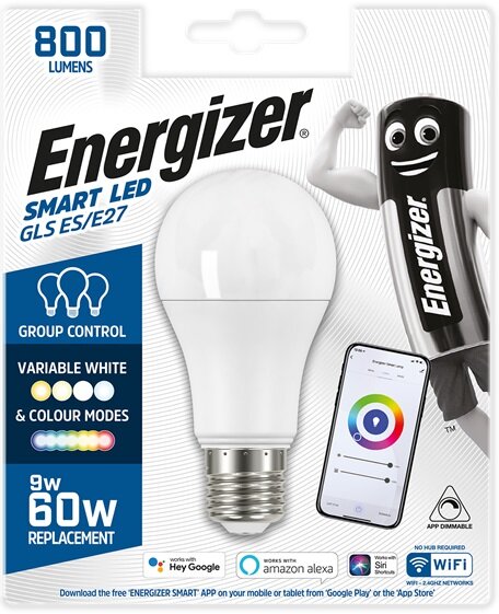 ENERGIZER 9W=60W E27 GLS SMART LED