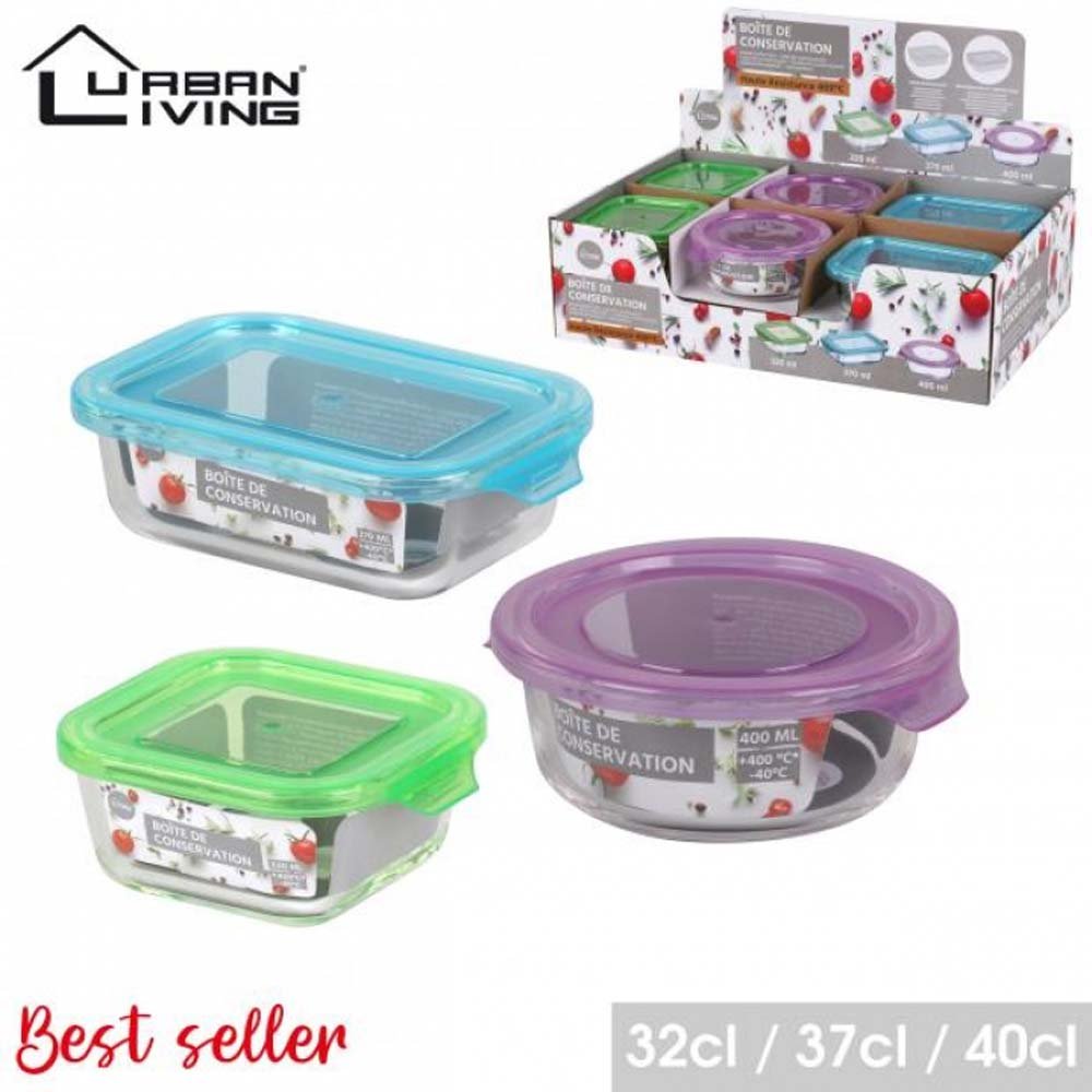 Food Container Assorted 24 Piece - 6x320ml, 12x370ml, 6x400ml