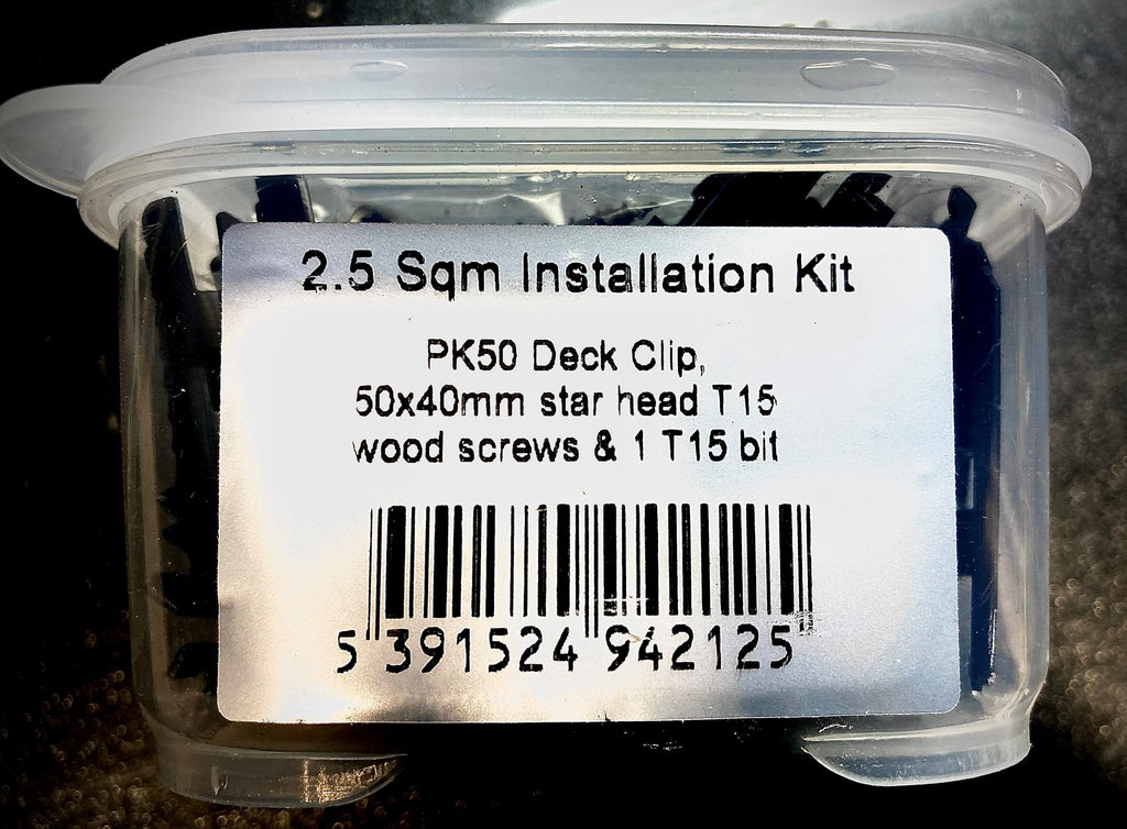 DURADEK CLIP INSTALLATION KIT 2.5SQ MTR