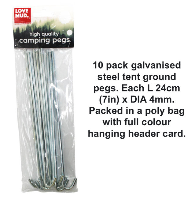 Camping Pegs 10 Pack