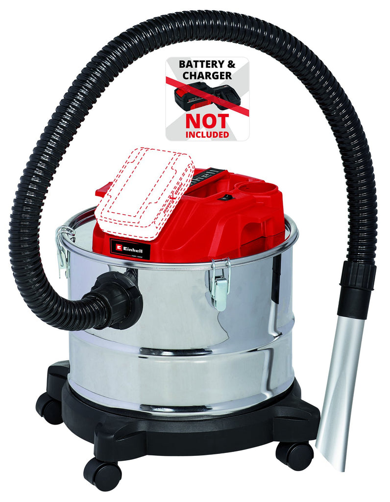 Einhell Power X-Change 18V Cordless 15L Ash Vac - Bare