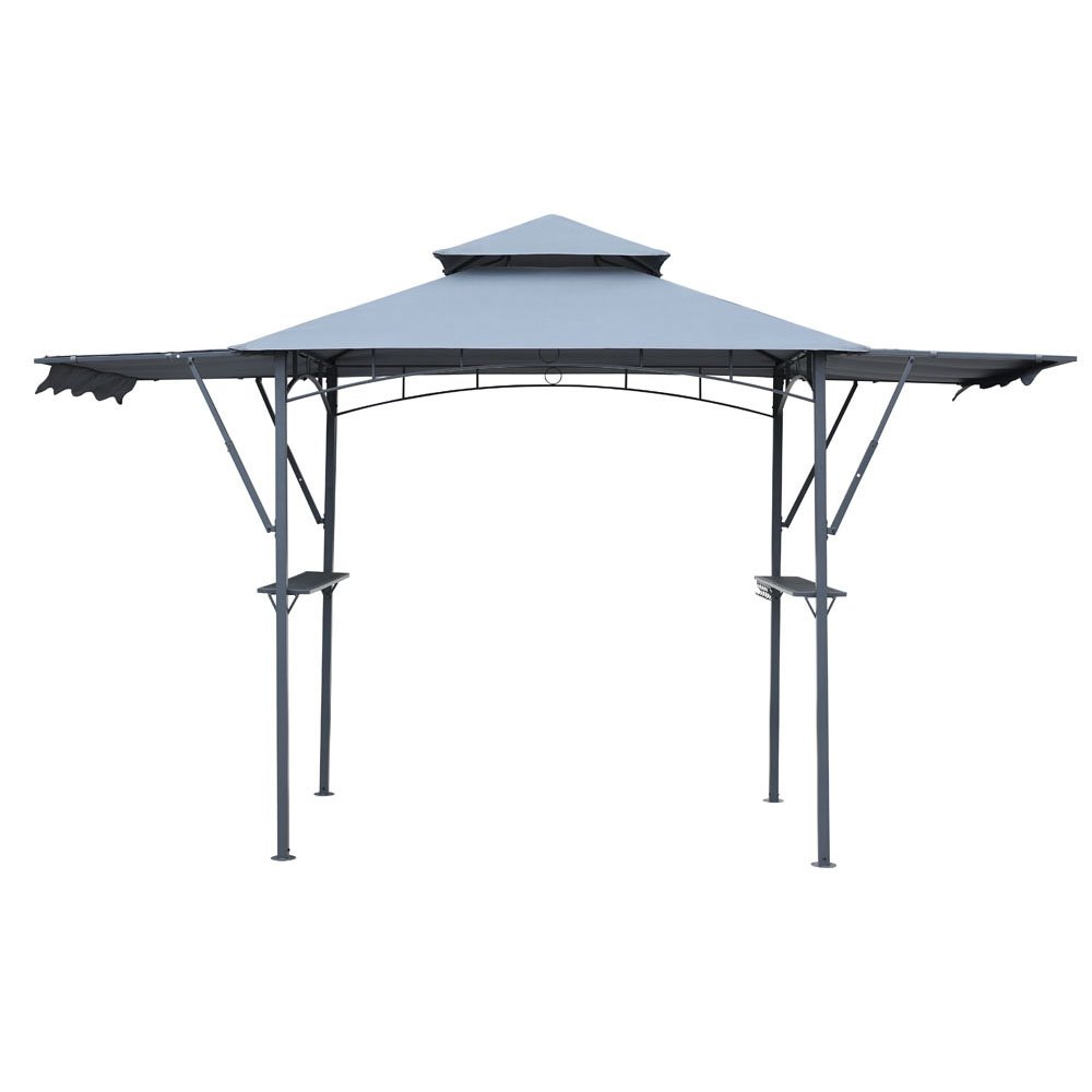 BBQ GAZEBO WITH DOUBLE EXRA AWNING