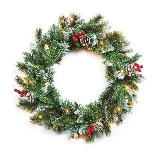 New Jersey Pre-Lit Wreath 50cm