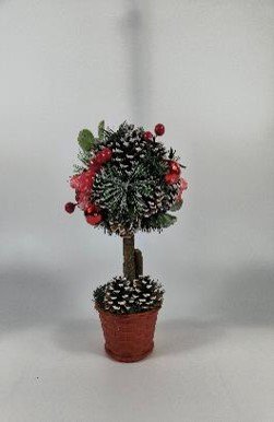 Christmas Elegance Decorated Topiary Tree 30cm