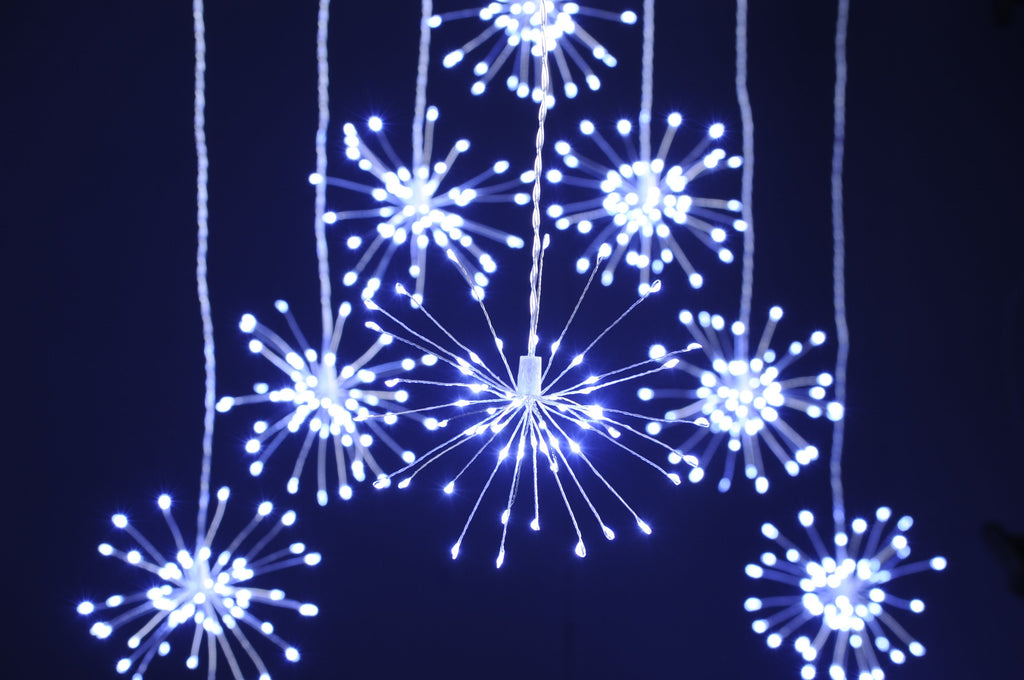 Starburst Curtain Lights White 160x120cm