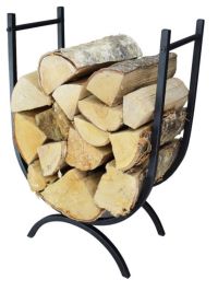 Essentials U-Shaped Log Holder Black