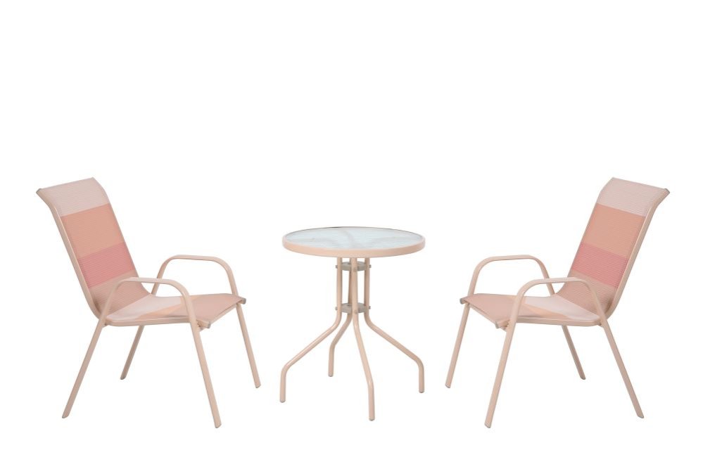 Eze Bistro Set in Blush Pink