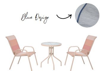 Azure Bistro Set in Blue