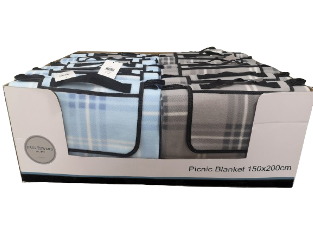 Picnic Blanket (Blue & Grey Case of 12)
