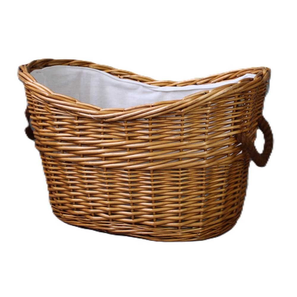 Wicker Basket Oval Natural