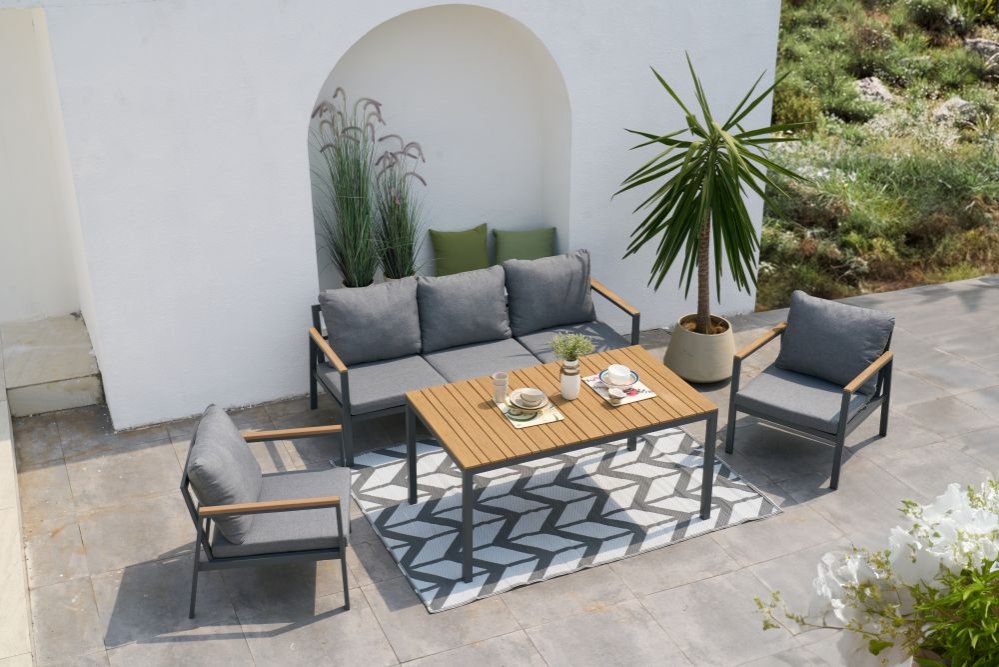 Vila Dining Set With Sofa and 2 Chairs
