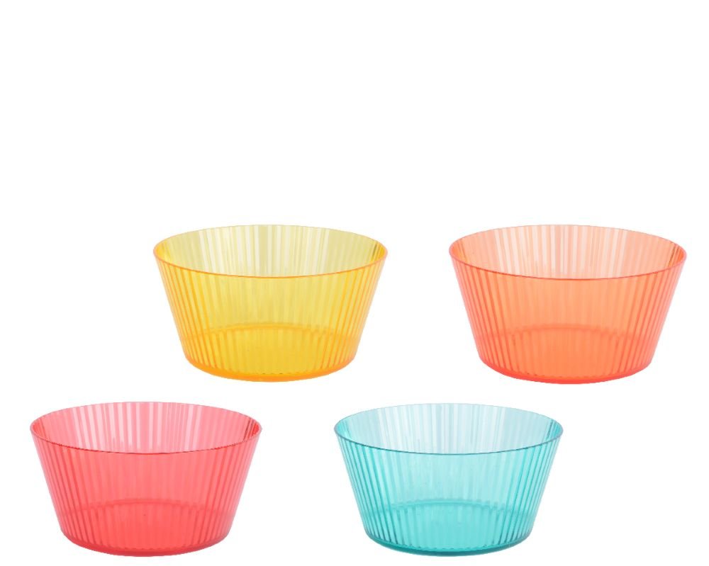 Plastic Round Bowl – Strip Pattern