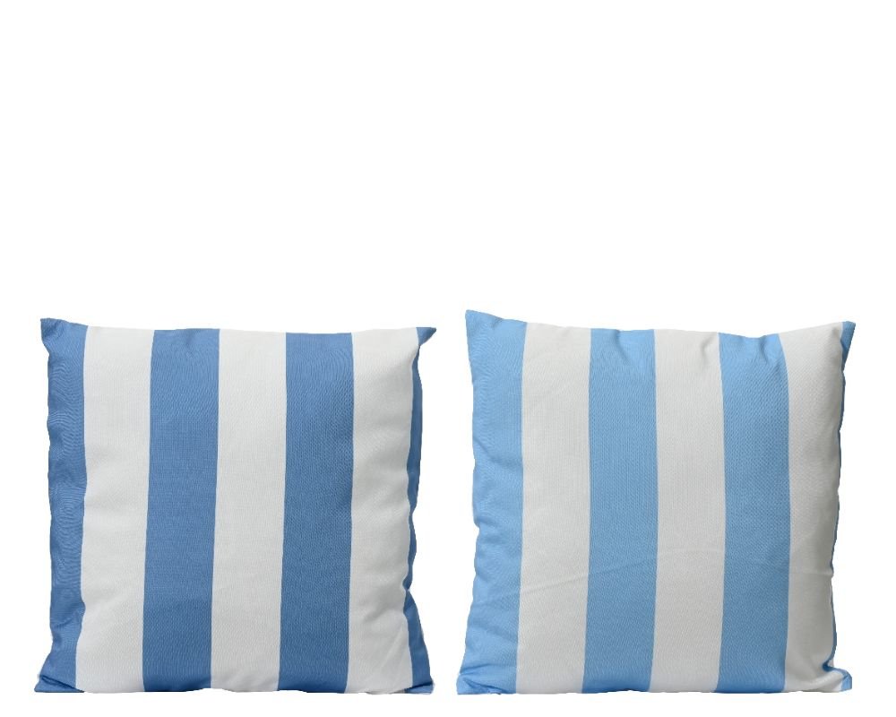 Outdoor Cushions – Blue Strip Design