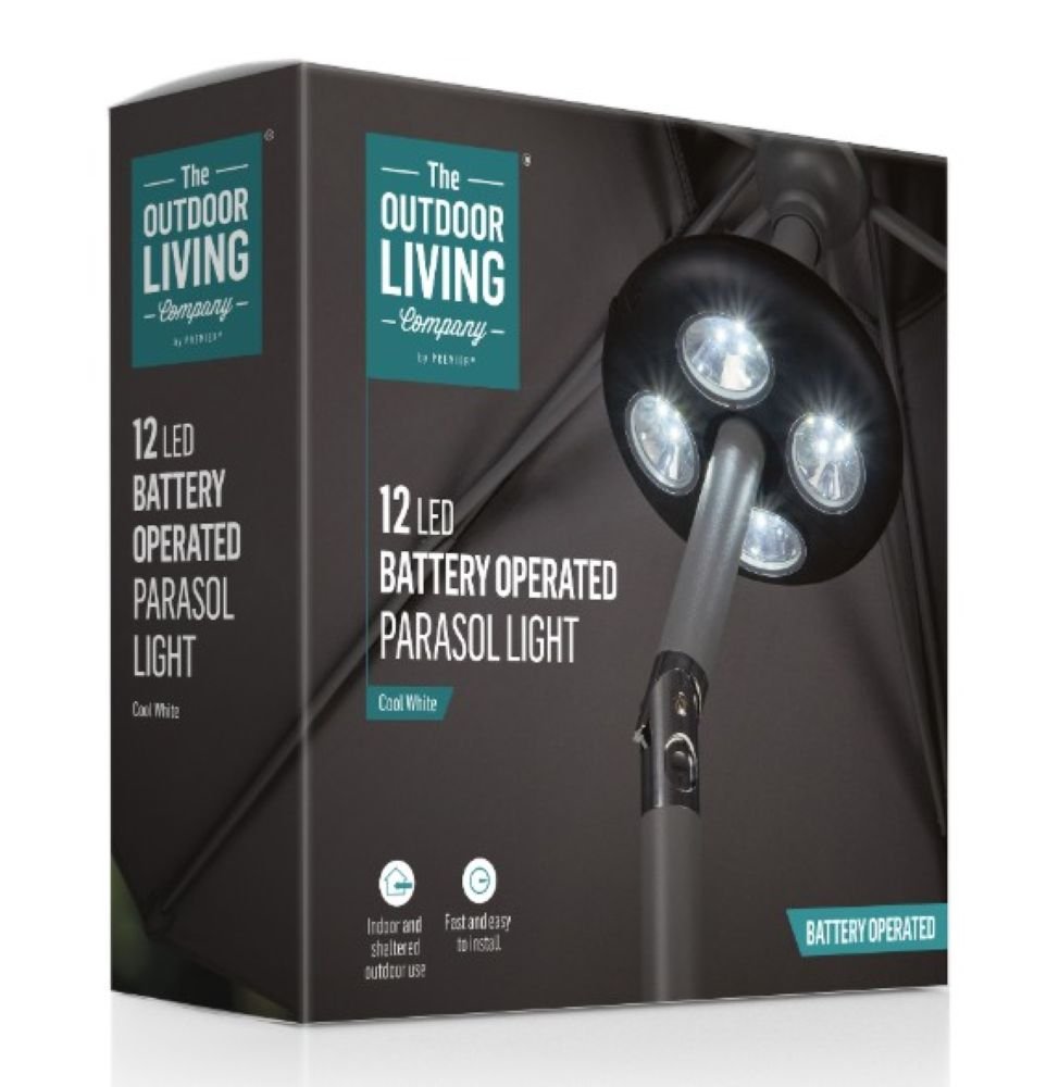 Battery-Powered Cool White Downlighters – 12 Pack