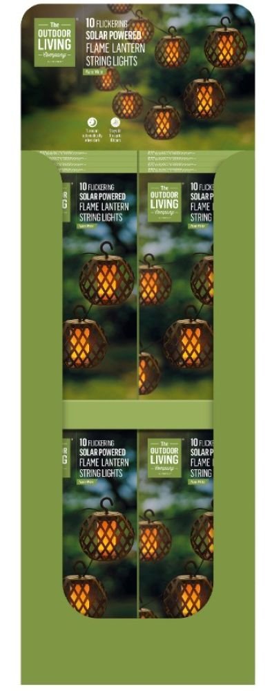 10 Lantern Solar Flicker Flame Lights