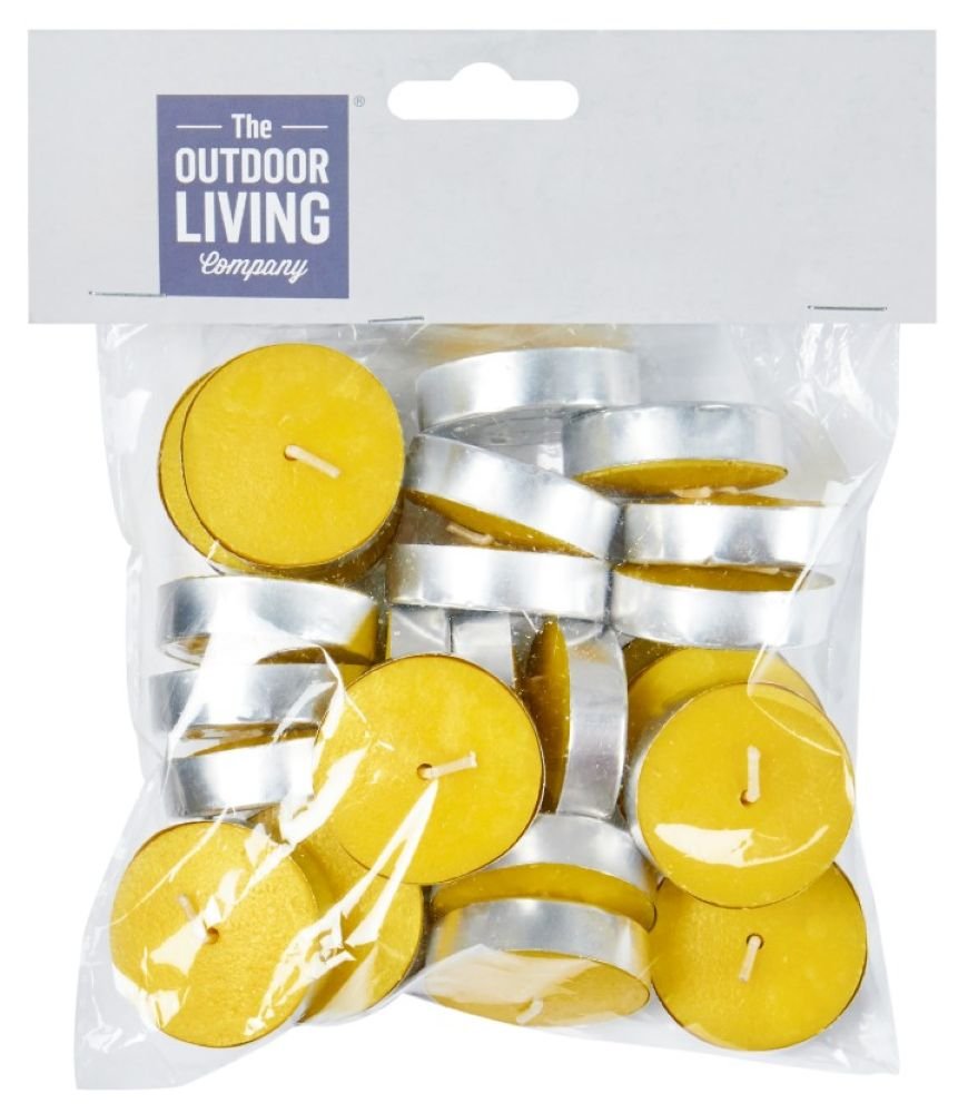 Citronella Wax Tea Lights – 25 Pack