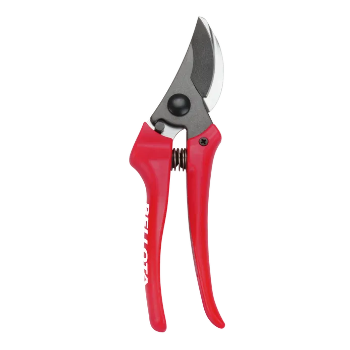 One-handed bypass pruning shears with polypropylene handles