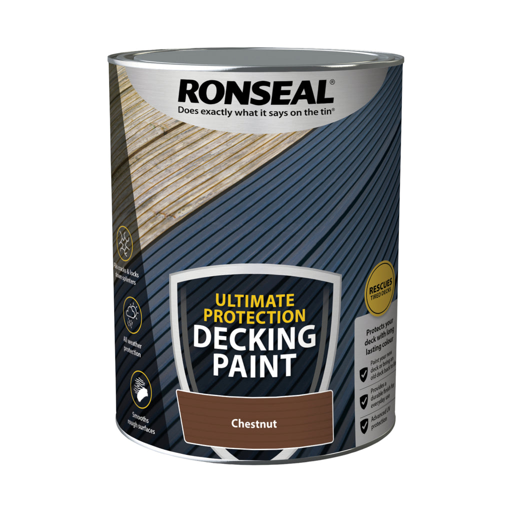 RONSEAL ULTIMATE DECKING PAINT CHESTNUT 5L