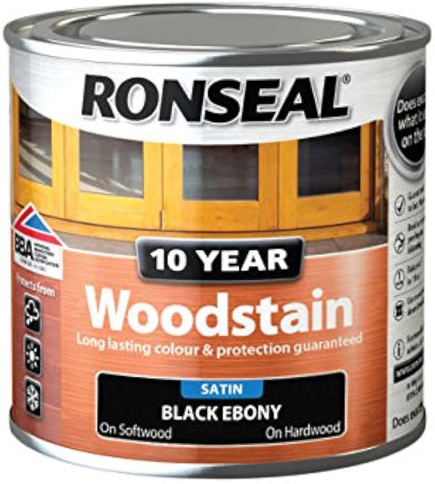 Ronseal Ebony 10yr Woodstain 250ml