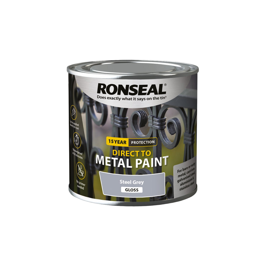 RONSEAL DIRECT TO METAL STEEL GREY GLOSS 250ML