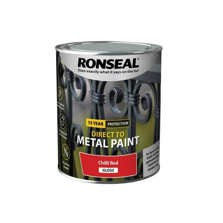 Ronseal Direct to Metal Chili Red Gloss 750ml