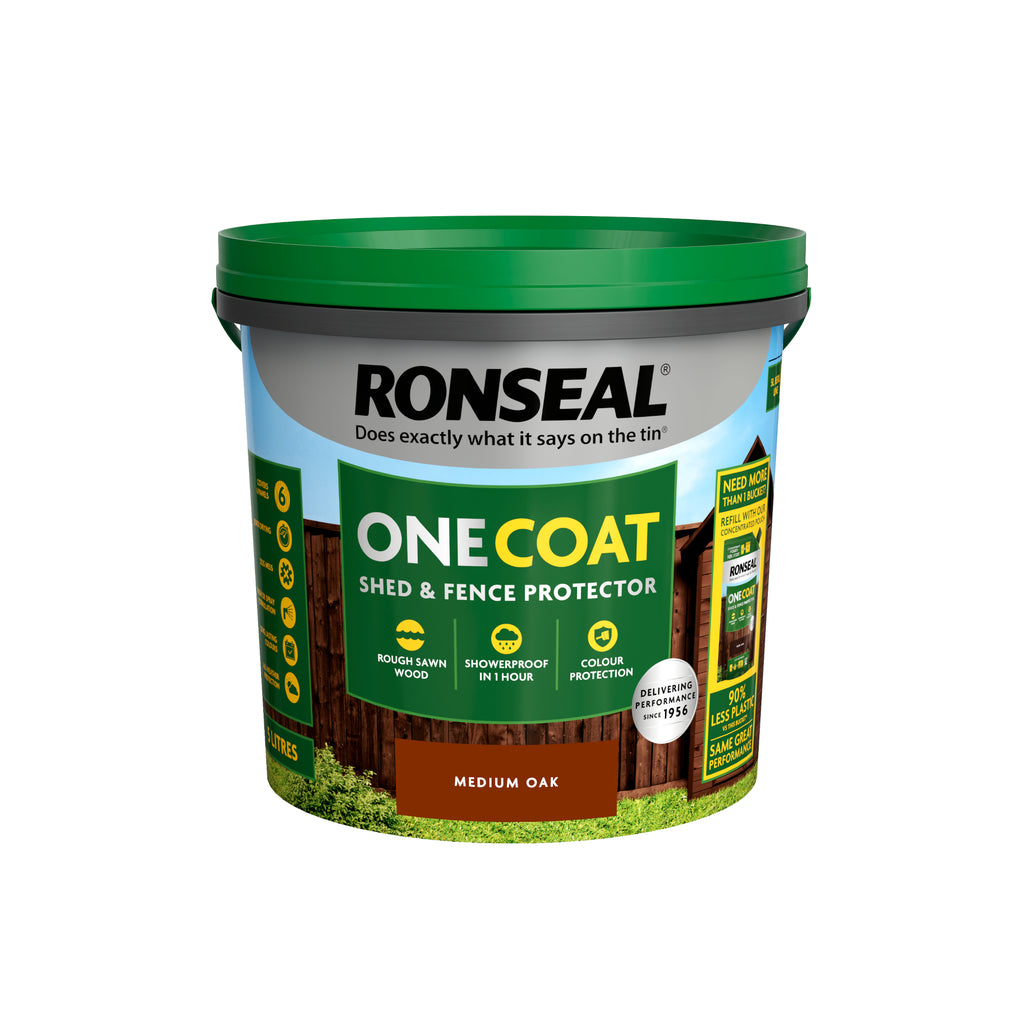 Ronseal Onecoat Shed & Fence Protector Medium Oak