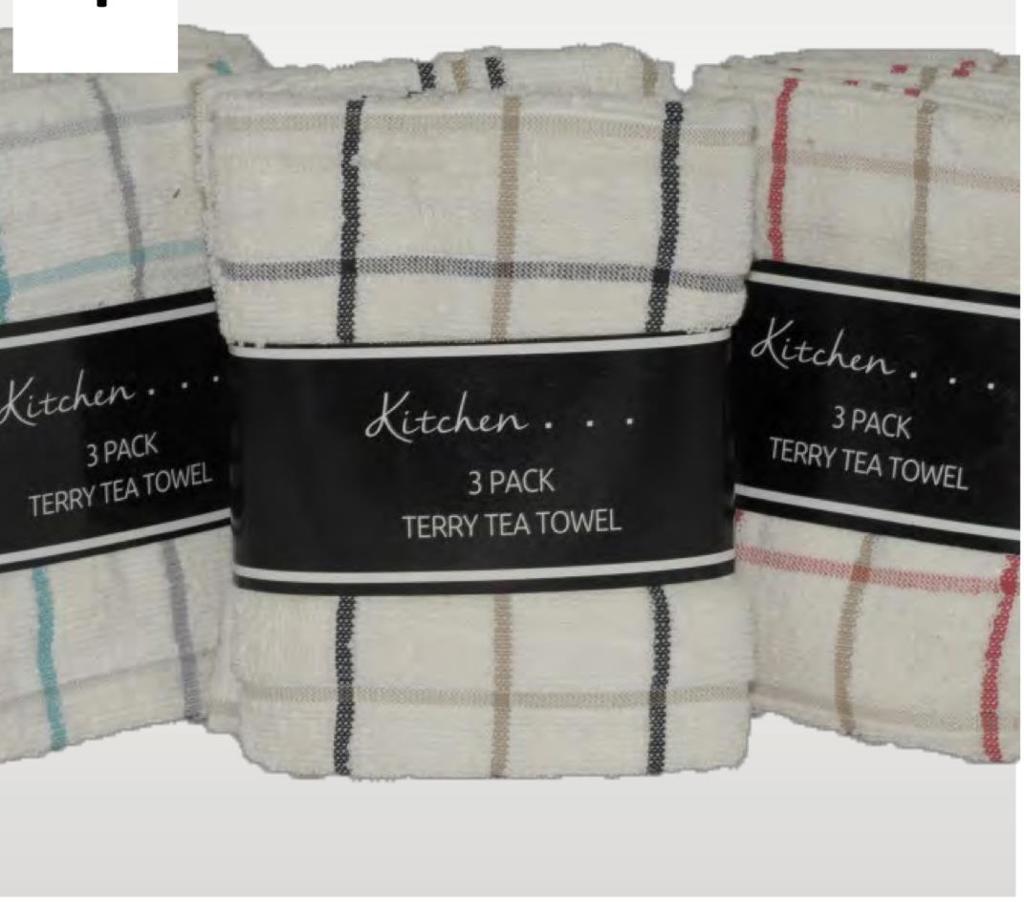 3 Pack Mixed Tea Towel Woven