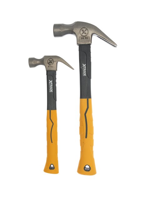 XTRADE Fibreglass Claw Hammer 8oz & 20oz