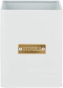 TYP Otto Square White Utensil Pot