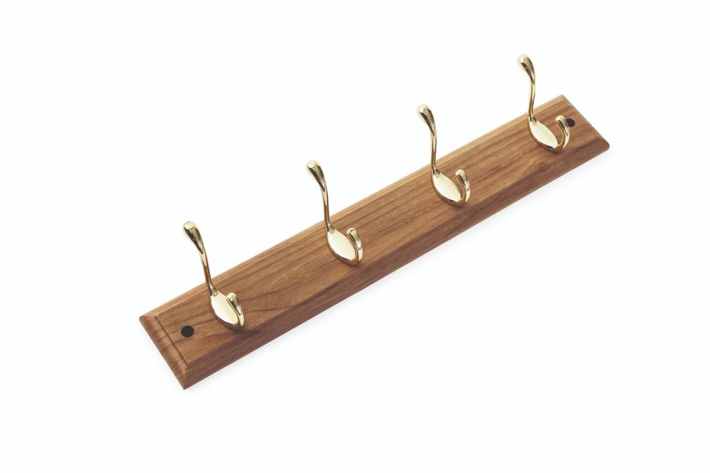4 Hook Pine/Brass Salford