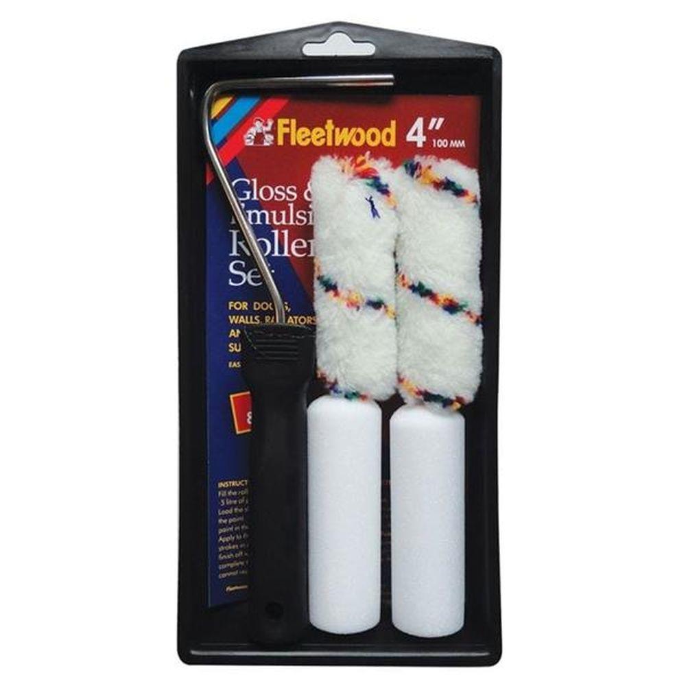 Fleetwood 4" Gloss & Emulsion Set with 2 Sleeves