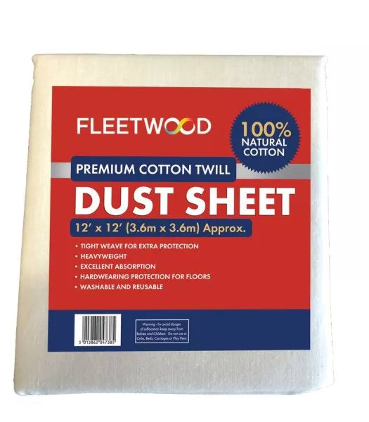 Twill Dust Sheet 12'x12' premium Cotton