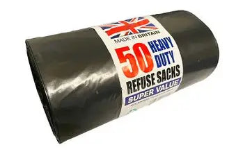 50 Heavy Duty Black Bags