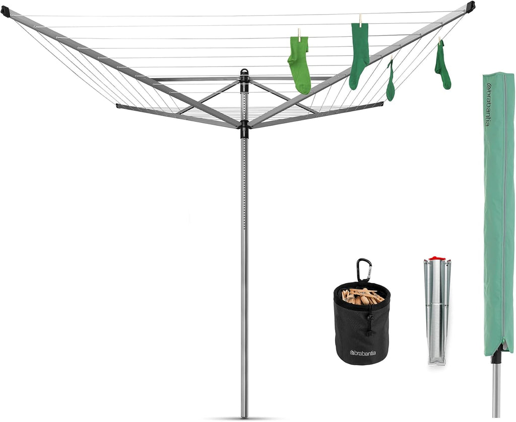 Rotary Topspinner 50m with Ground Spike – Metallic