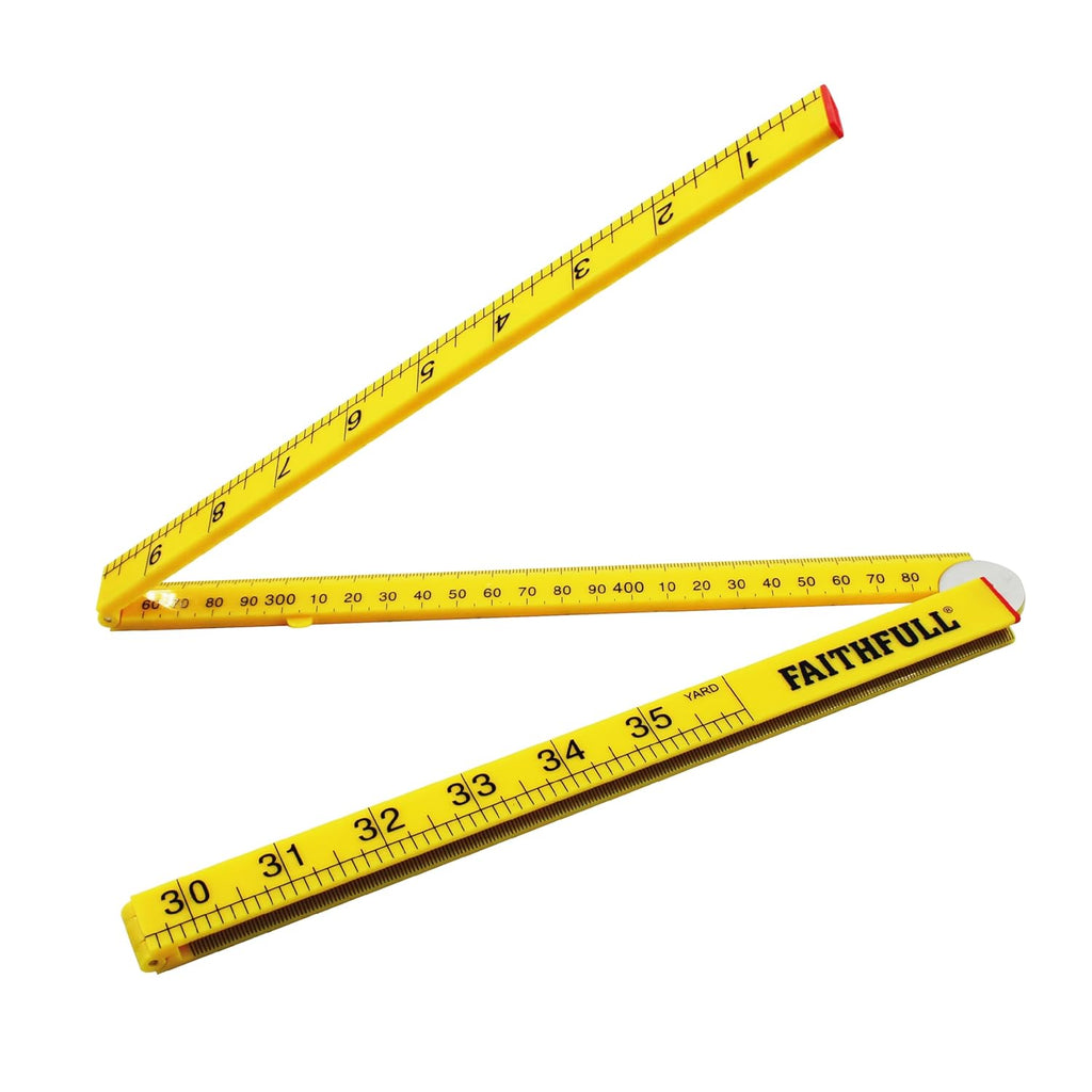 Xtrade Folding Rule – Yellow, 1m / 39"