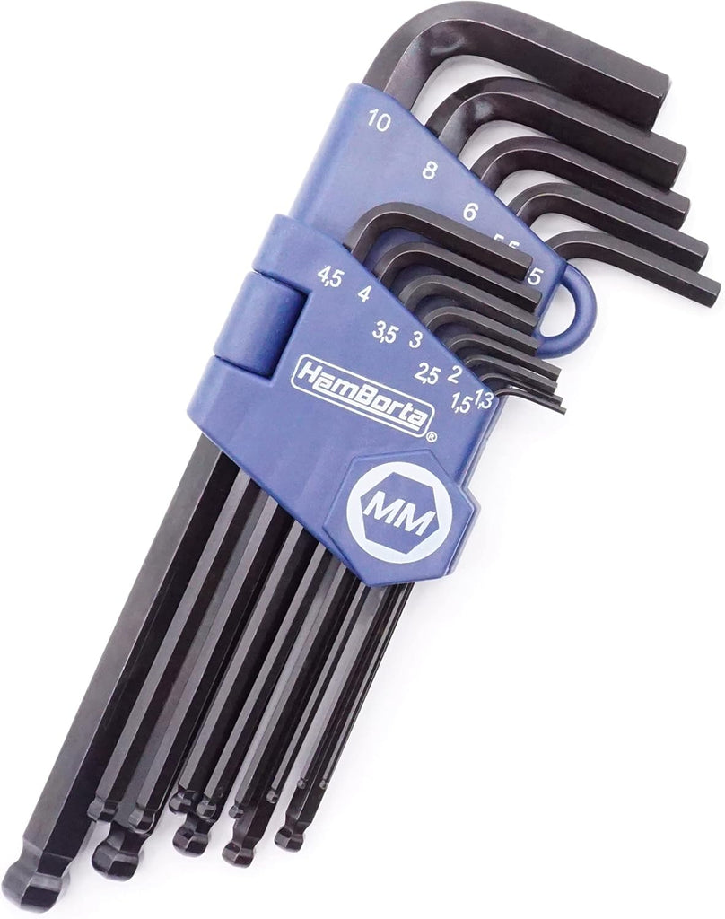 Xtrade Long Arm Ball End Hex Key Set – 9 Piece