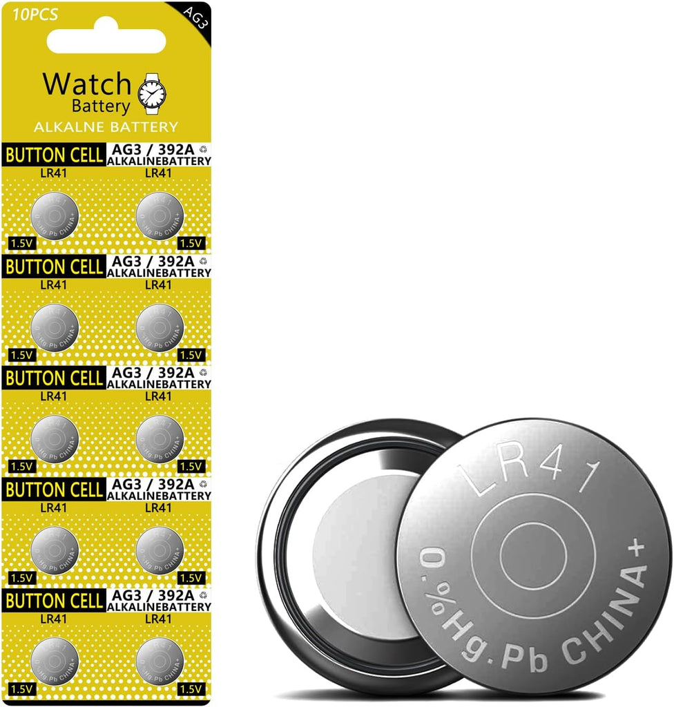 AG3 Mercury-Free Button Cell Batteries – Pack of 12