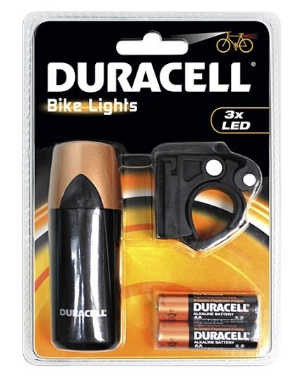 DURACELL 3 X LED FRONT BIKE LIGHT