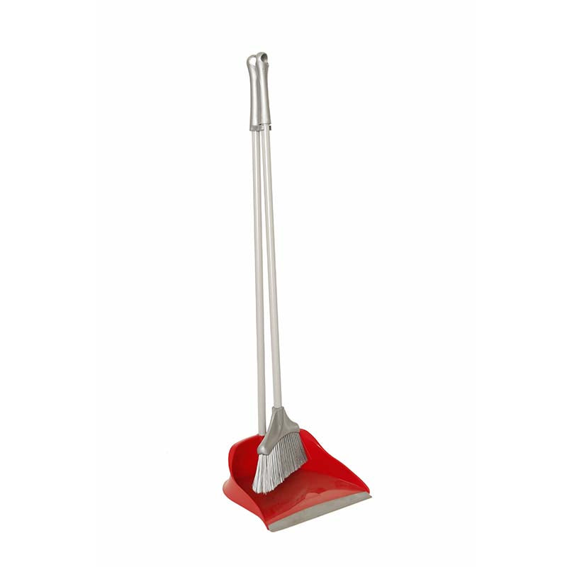 Long Handle Dustpan Set Red