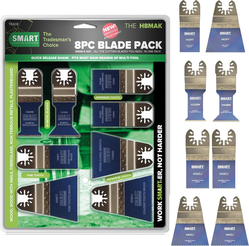 Xtrade 8pc Multi-Tool Wood & Metal Blade Set