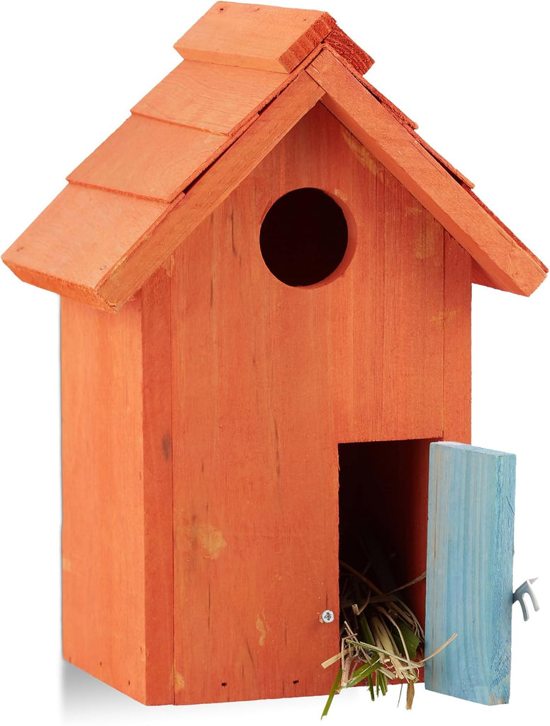 Spring Yellow/Pink Bird House – 23x18cm