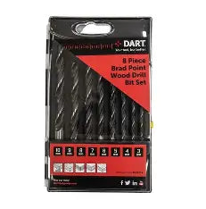 Dart 8PCE Brad Point Wood Drill Bit Set